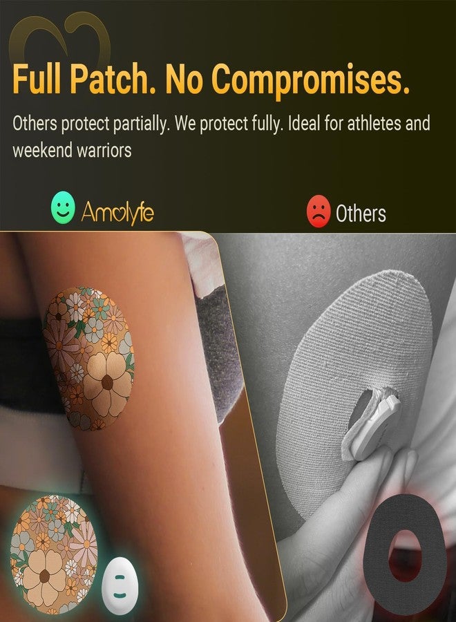 Amolyfe أموليف - لصقات لاصقة لجهاز ديكسكوم جي 7، عبوة من 10 لصقات إضافية لجهاز ديكسكوم ستيلو، مقاومة للصدمات مع غطاء صلب، مقاومة للماء، تسمح بمرور الهواء، لاصقة طبية، حماية لمدة 10 أيام لجهاز مراقبة الجلوكوز المستمر (مطبوع عليها قلب) - Image 3